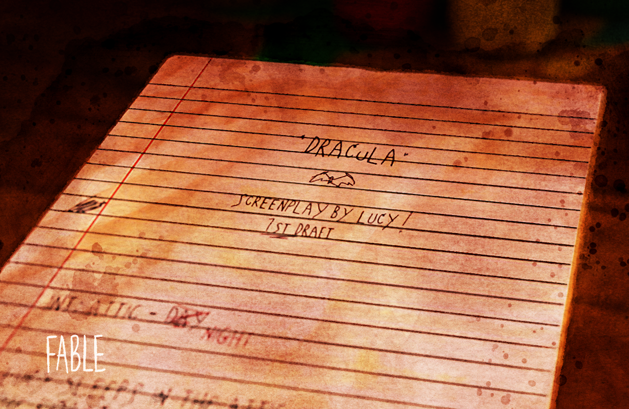 Screenplay page of “Dracula”