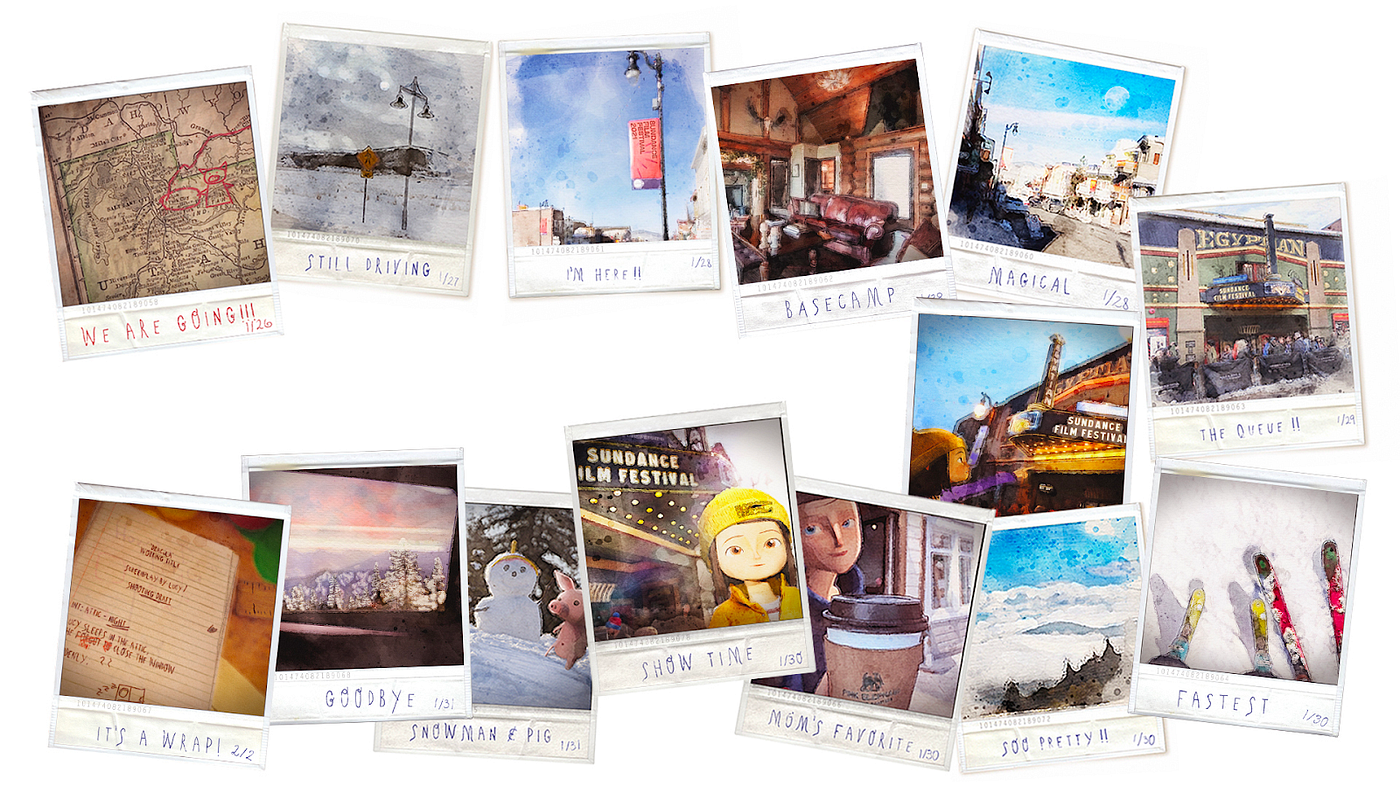 Collage of Polaroids, Trip to Sundance