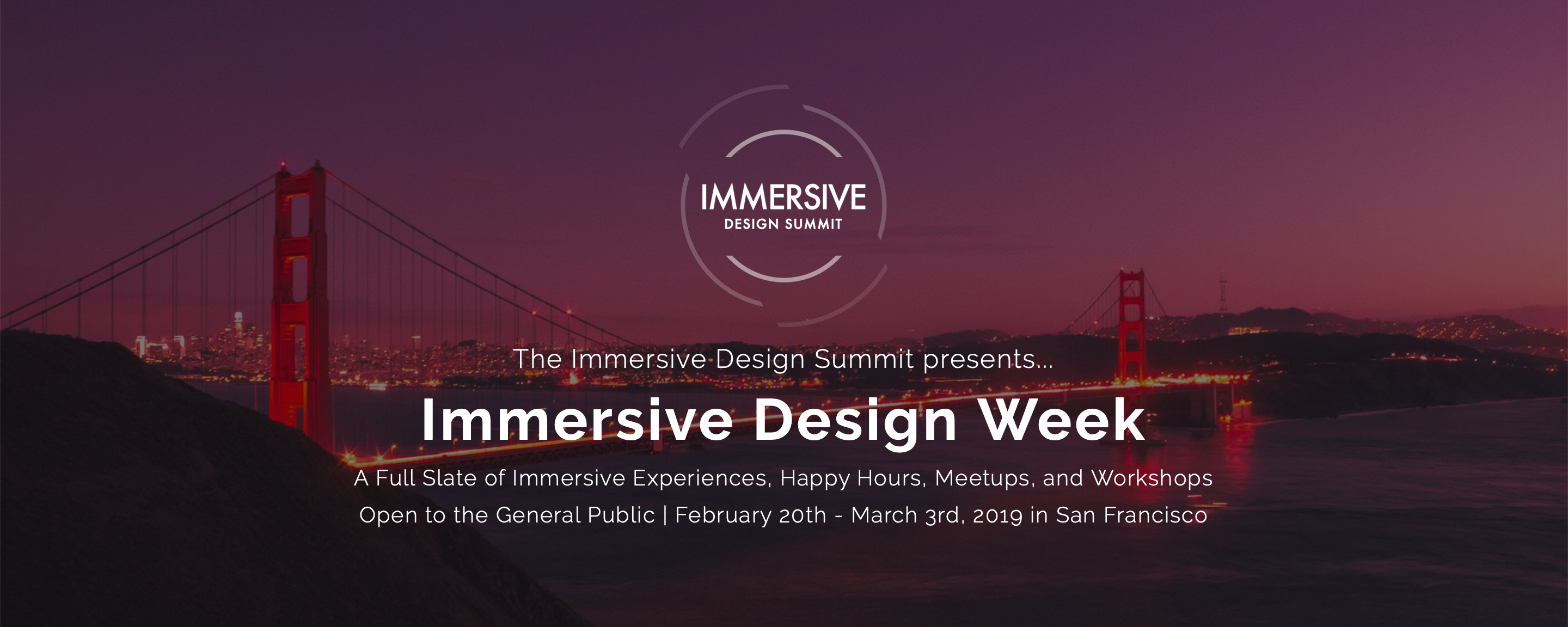 SF: Immersive Design Week (Open to Public)